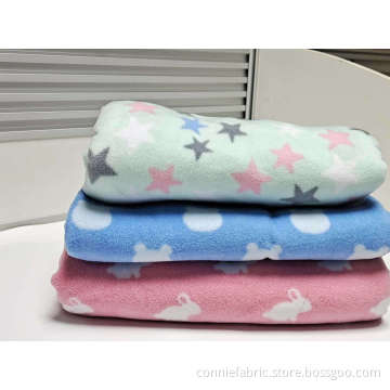 100% Polyester Polar Fleece Printed Fabric Double Side